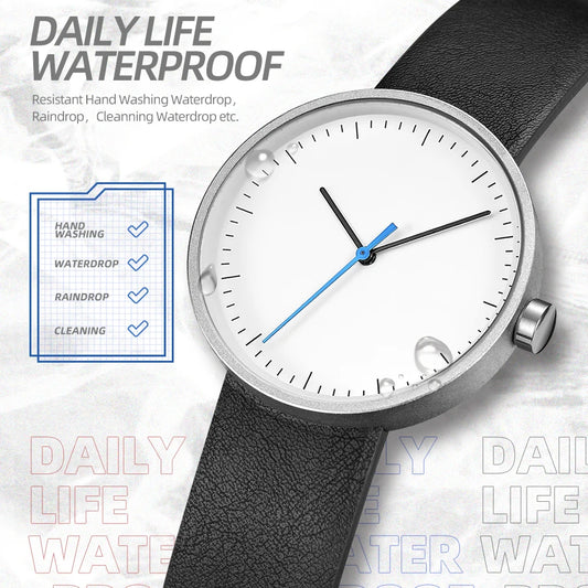 Watches For Men Minimalist Casual Waterproof Quartz Wristwatches High Quality PU Strap Original Clock 2025 Reloj Hombre