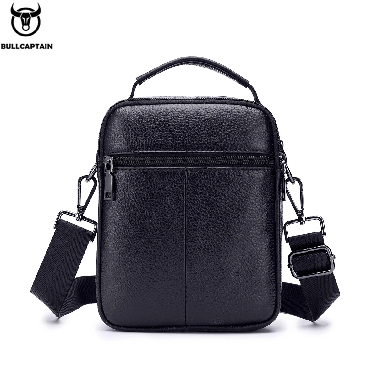 BULLCAPTAIN  New Men Bag Genuine Leather Man Brand Crossbody Shoulder Bag Small Business Bags Male Messenger Leather Bags