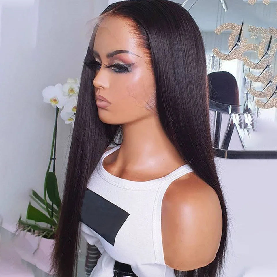Bone Straight 180% Density 13X5X2 Lace Front Wig Peruvian T Part Lace Remy Human Hair Wigs For Black Women 100% Human Hair