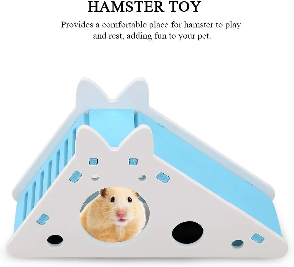 1PC Colorful Pet Hamster House with Stair and Slides Home DIY Hideout Toys Living for Squirrels Gerbils Hamsters Small Animals