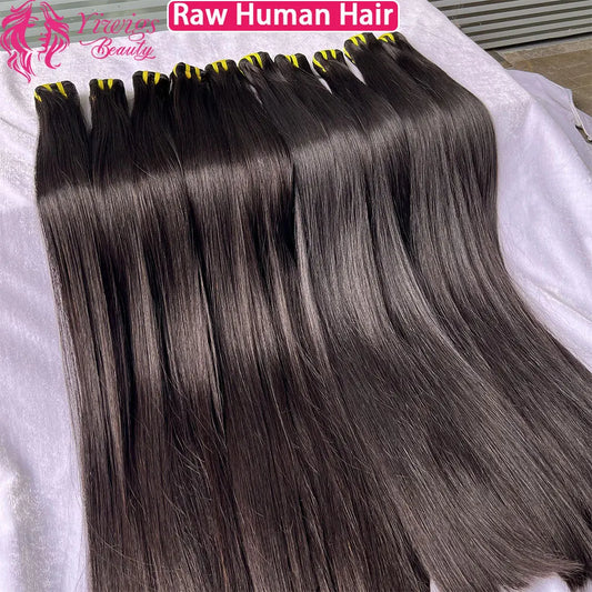 10-36 Inch Bone Straight Human Hair Weave Bundles Natural Color 100% Raw Human Hair Extension Tissage 1 3 4 Bundles Weft
