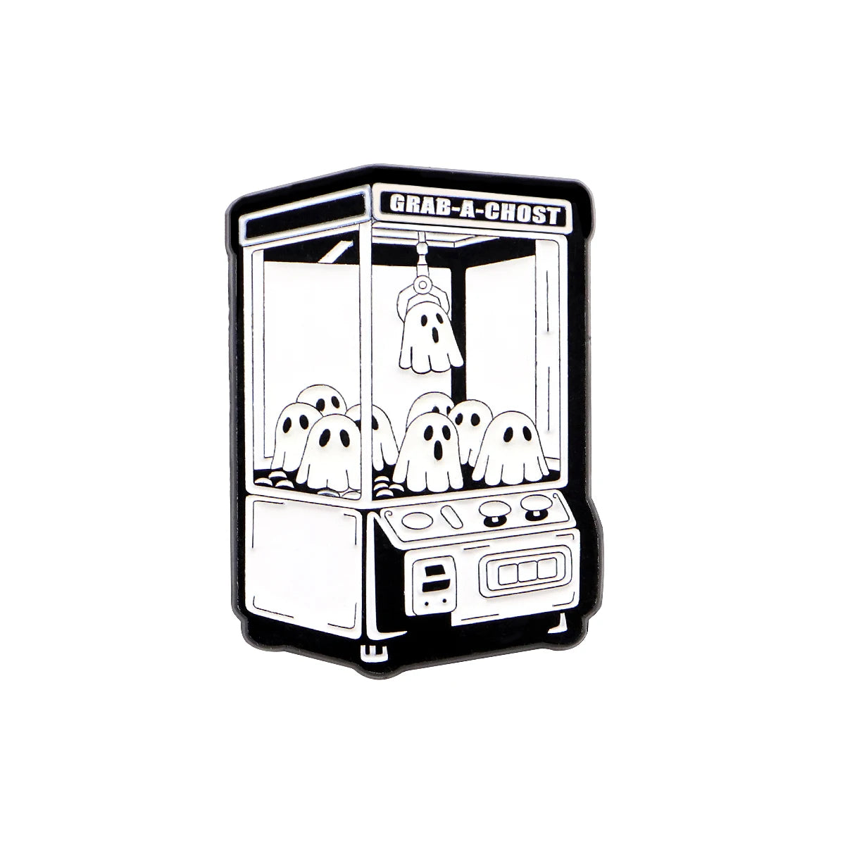 Cartoon Ghost Doll Machine Enamel Pin Vintage Brooches Backpack Accessories Bags Badge Fashion Lapel Jewelry Halloween Gifts