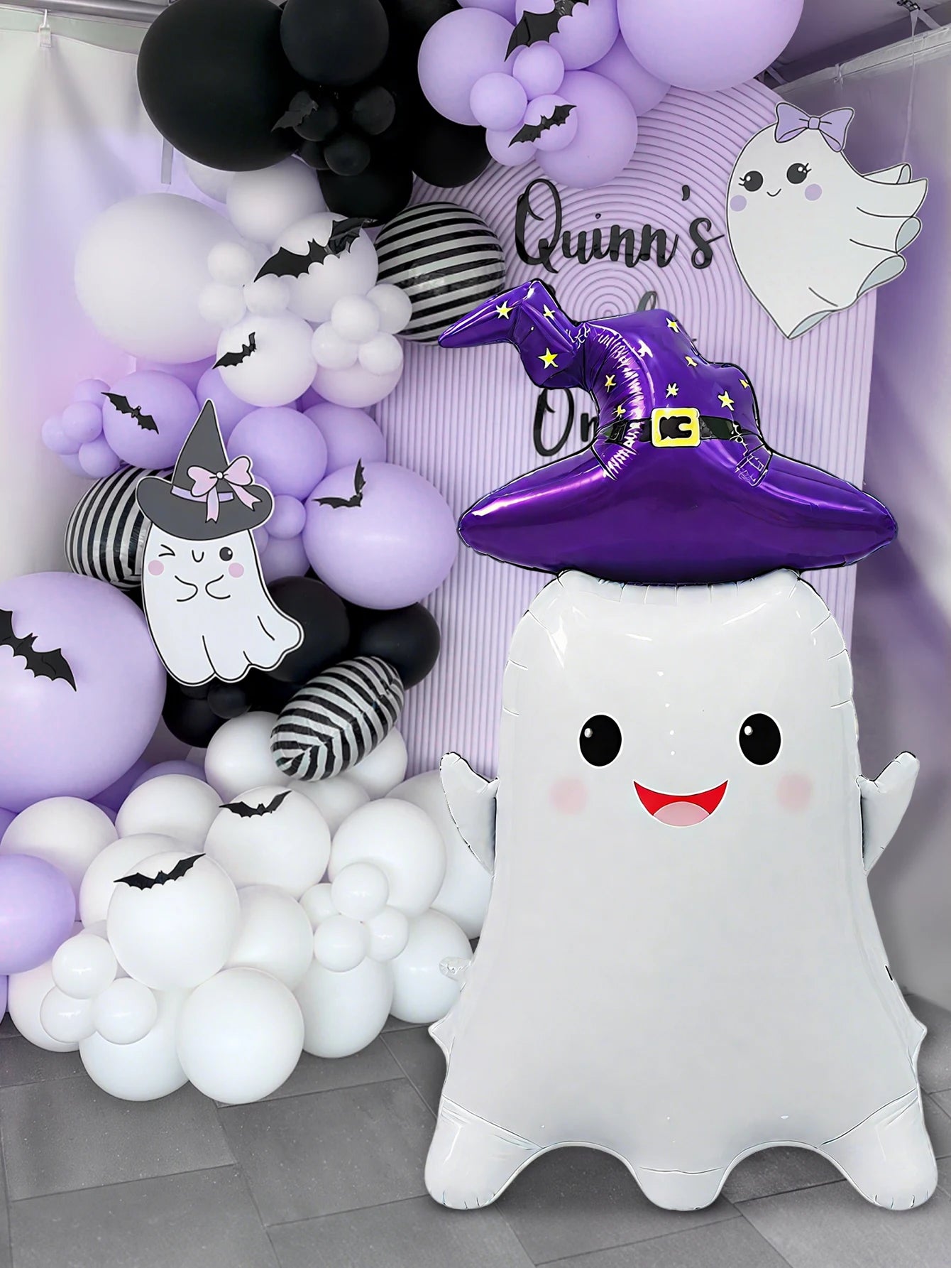 1pc/2pcs ghost aluminum foil balloons, suitable for Halloween party, ghost party, Halloween atmosphere decoration supplies