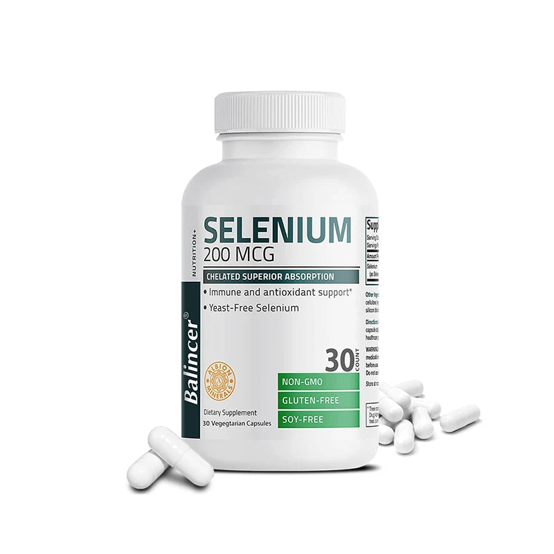 Selenium Capsules - Antioxidant Support, Increases Energy Levels, Boosts Metabolism, Immune System, Improves Brain Function