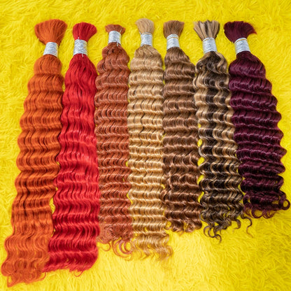 Vietnamese Deep Wave Bulk Human Hair For Braiding 100% Unprocessed Bulk Human Hair Extensions No Weft Human Hair For Braiding