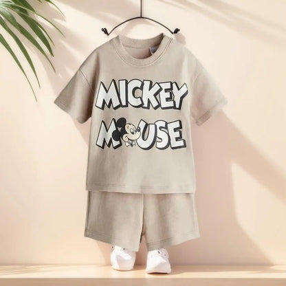 Child Clothing Sets Boys Cartoon Print Tshirt Simple Fashion Tees Shorts  Fashion Tops Tracksuits Kids Short Sleeve Tops Shorts
