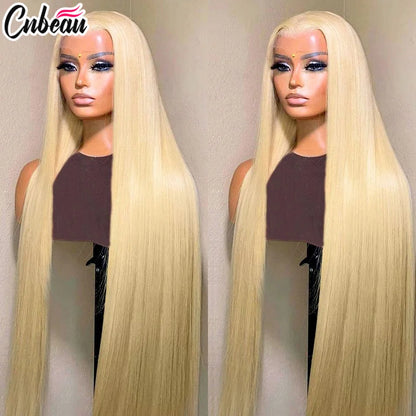 30 36 inch Bone Straight 613 Honey Blonde Hd 360 Full Lace Frontal Human Hair Wigs 13x4 13x6 250% Density Wig Cheap Wigs Glueles